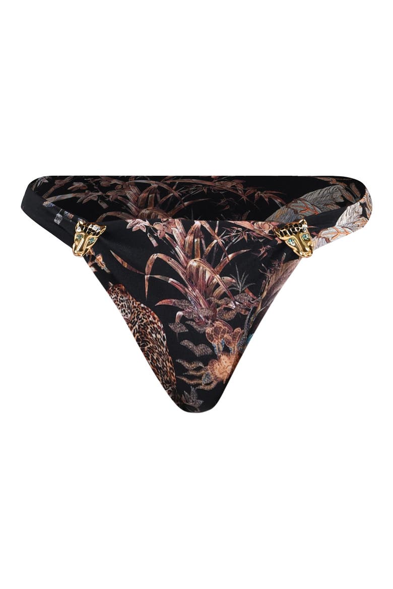 Jean Jungle Scoop Bikini Bottoms, Alternate, color, BLACK