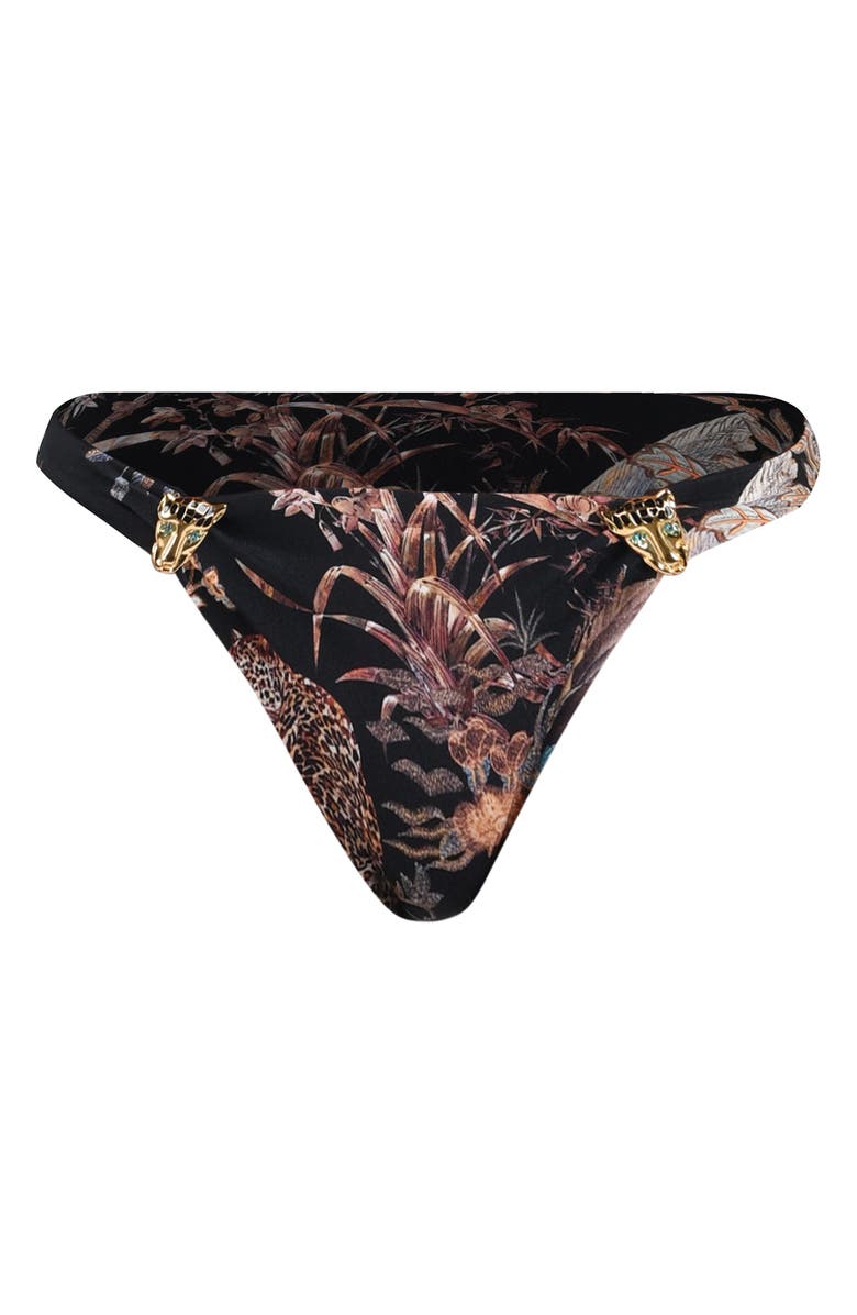 L'AGENCE Jean Jungle Scoop Bikini Bottoms, Alternate, color, Black