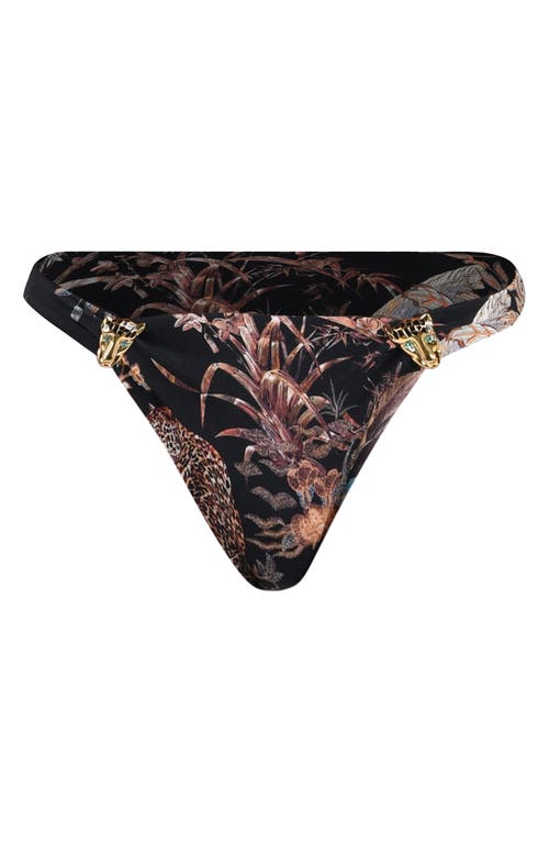 L Agence L'agence Jean Jungle Scoop Bikini Bottoms In Black