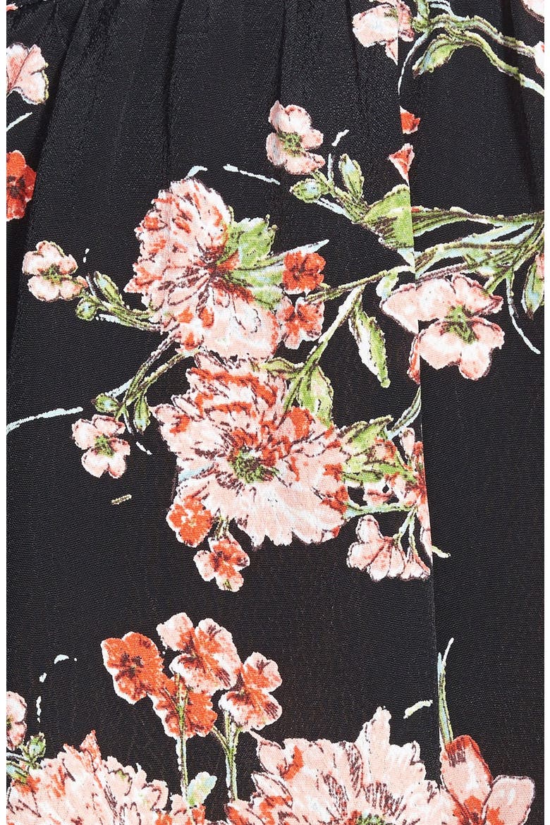 Floral Shorts, Alternate, color, BLACK/ PINK