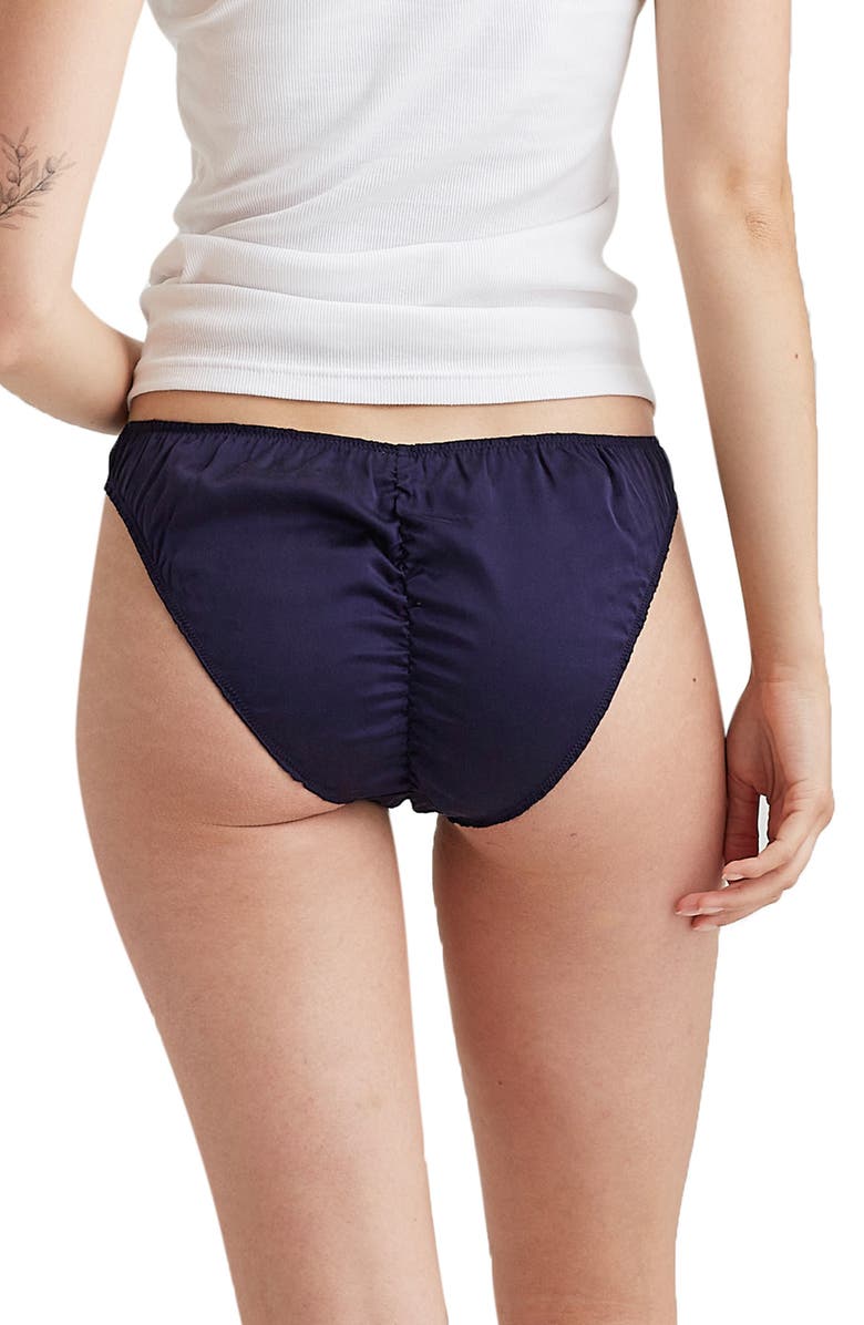 Papinelle Audrey Washable Silk Briefs, Alternate, color, Navy