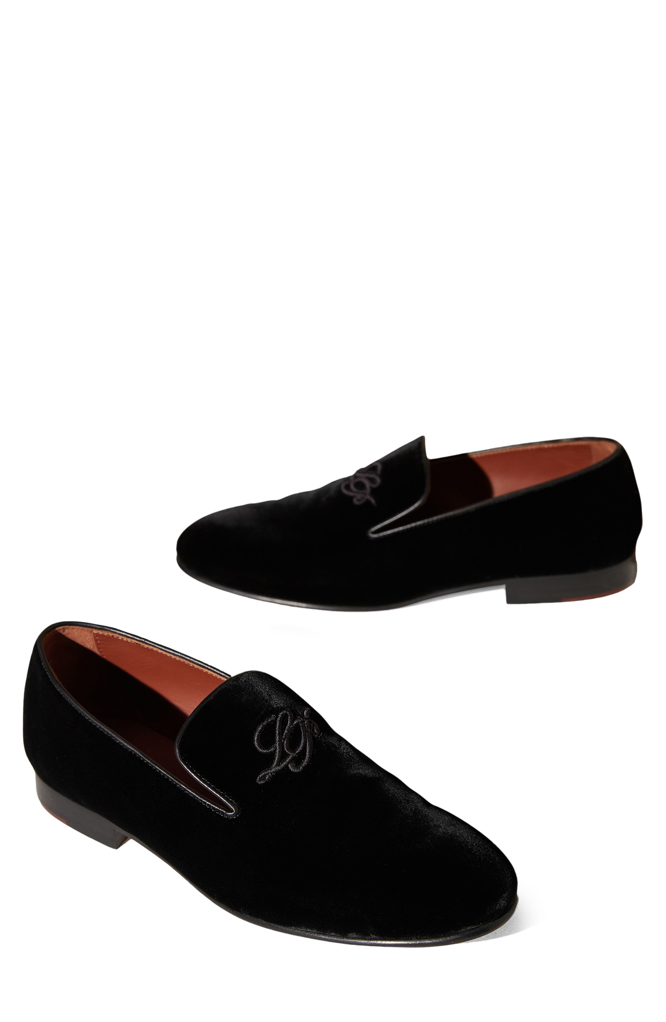 Loro Piana Logo Anagram Smoking Slipper, Alternate, color, 