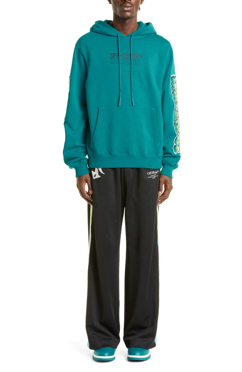 Off-White Gender Inclusive Graffiti Logo Cotton Hoodie, Alternate, color,