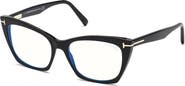 TOM FORD 54mm Blue Cat Eye Light Blocking Glasses