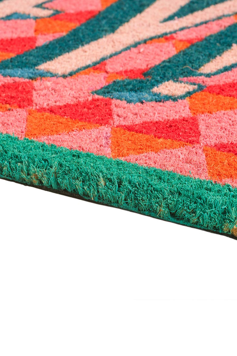 Kerala Hey Coir Doormat 18" x 30", Alternate, color, Pink