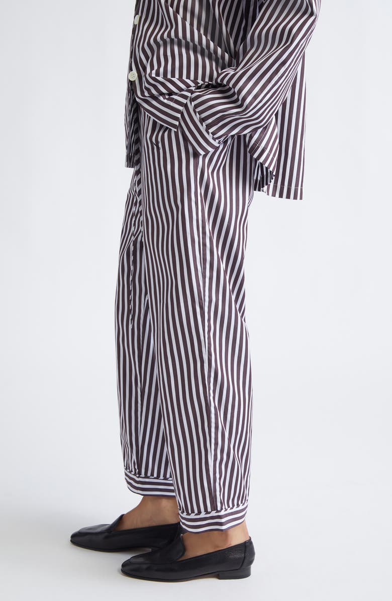 NACKIYÈ Life Is a Beach Stripe Crop Pajama Pants, Alternate, color, Choco Stripe