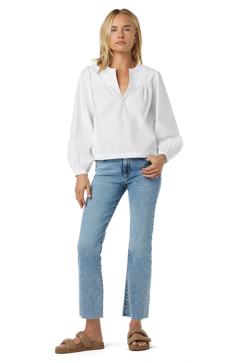 The Suzie Cotton Popover Shirt, Alternate, color, OPTIC WHITE