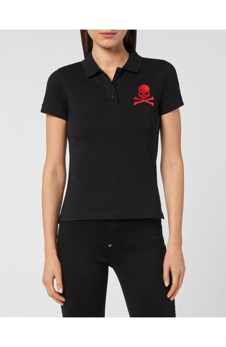 PHILIPP PLEIN Polo Shirt Ss Women, Main, color, Black