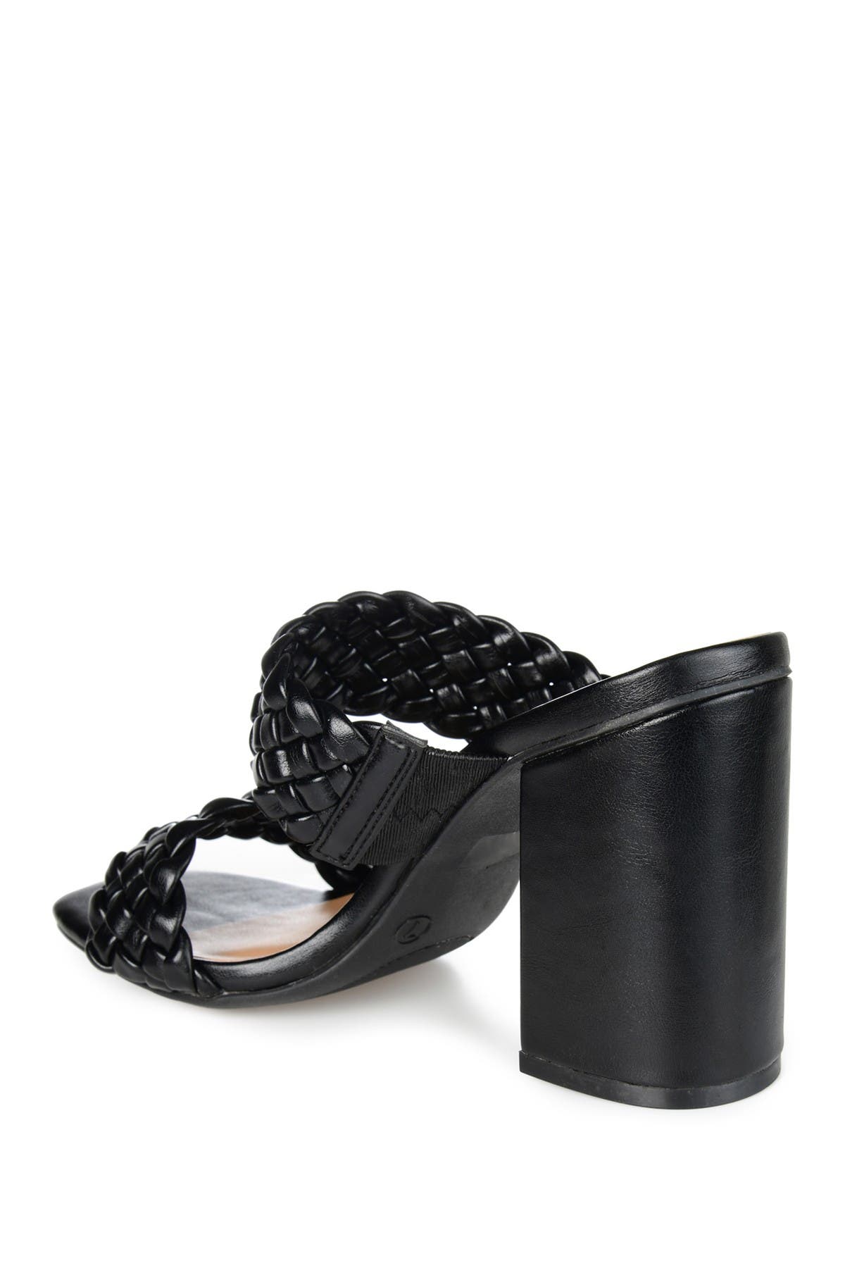 JOURNEE Melissa Woven Strap Block Heel Slide Sandal, Alternate, color, Black