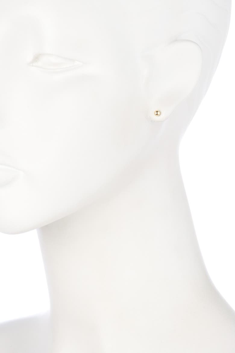 14K Yellow Gold Stud Earrings, Alternate, color, GOLD