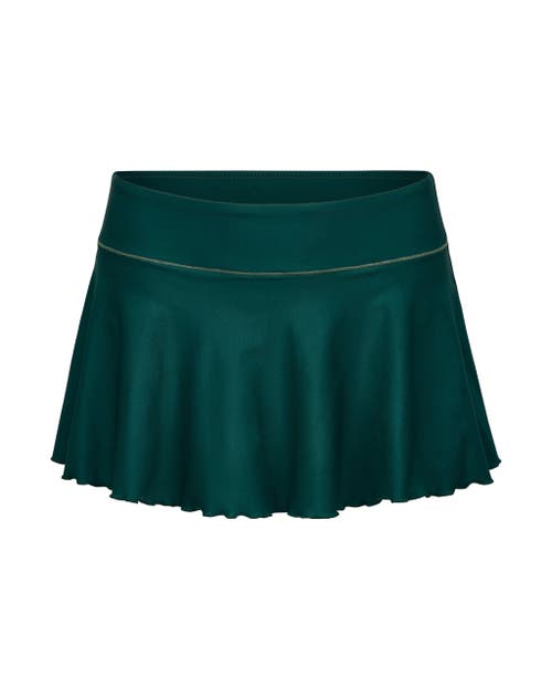 Shop Adore Me Tricia Swimwear Swim Skort Bottom In Dark Green