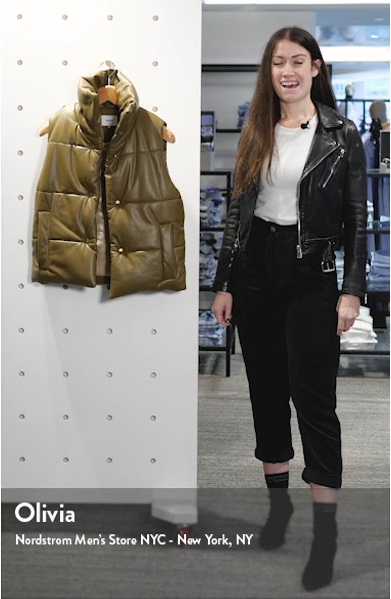 Vegan Leather Puffer Vest, sales video thumbnail
