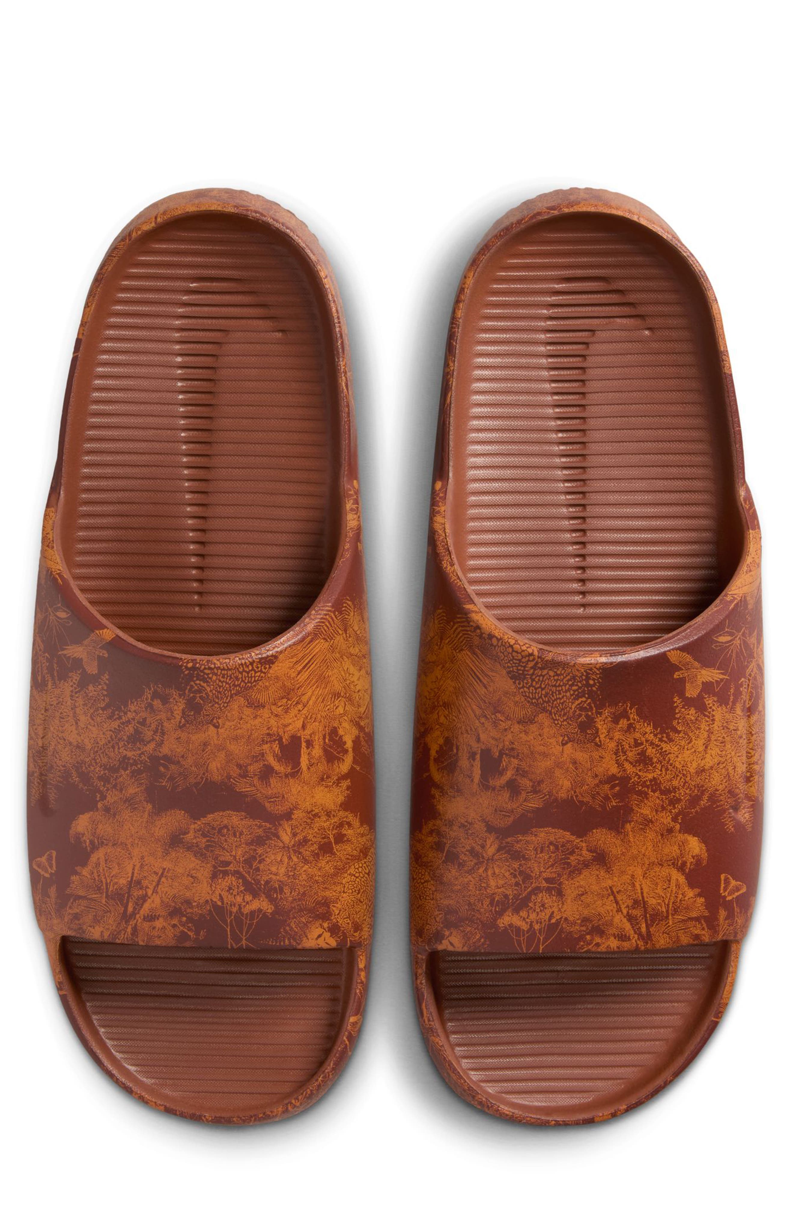 Nike Calm Printed Sport Slide, Alternate, color, 