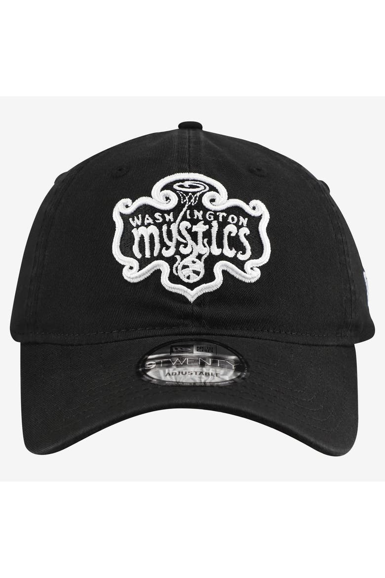 Men's New Era Black Washington Mystics 9TWENTY Adjustable Hat, Alternate, color, Black
