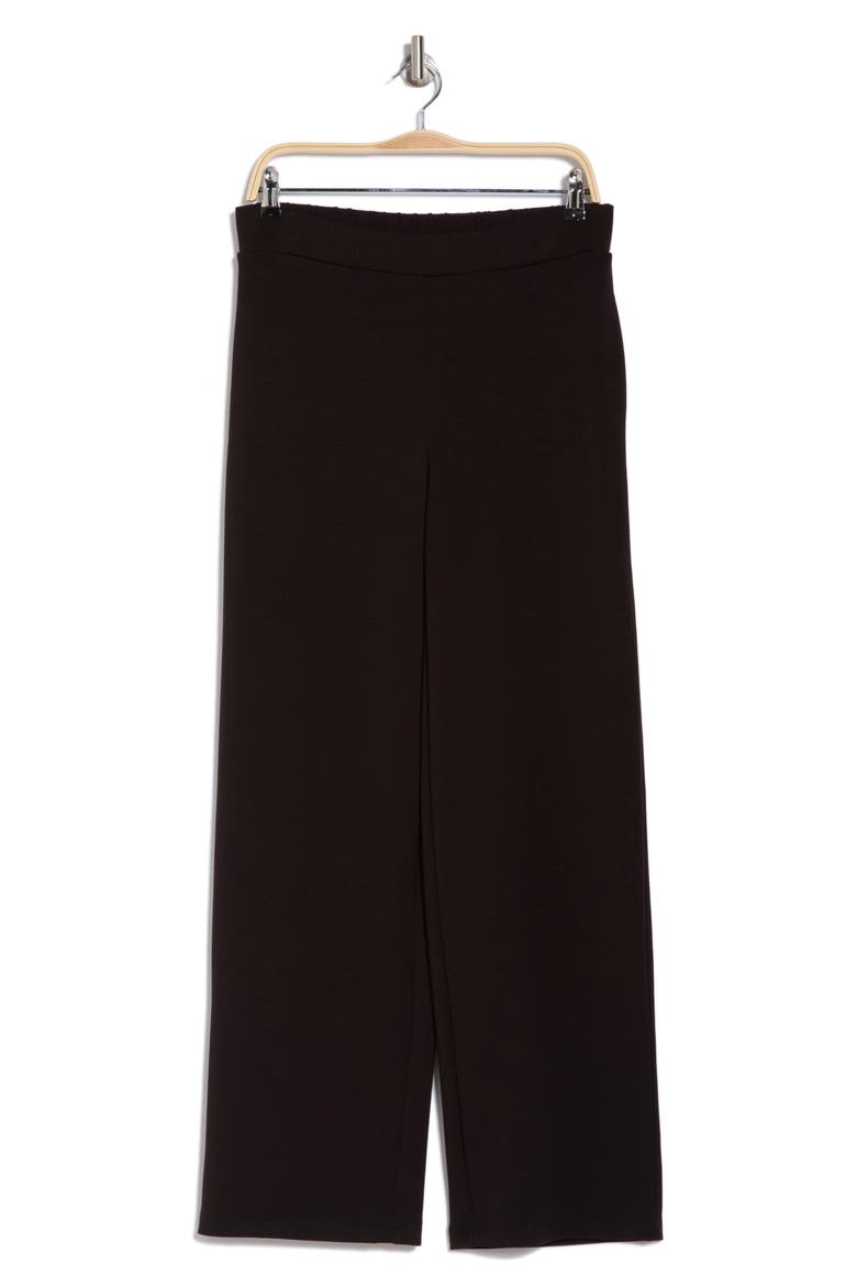 Scuba Knit Wide Leg Pants, Alternate, color, BLACK