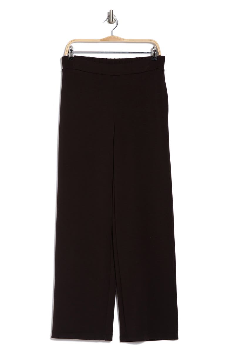 T Tahari Scuba Knit Wide Leg Pants, Alternate, color, Black