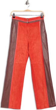 Longchamp Colorblock Leather Pants