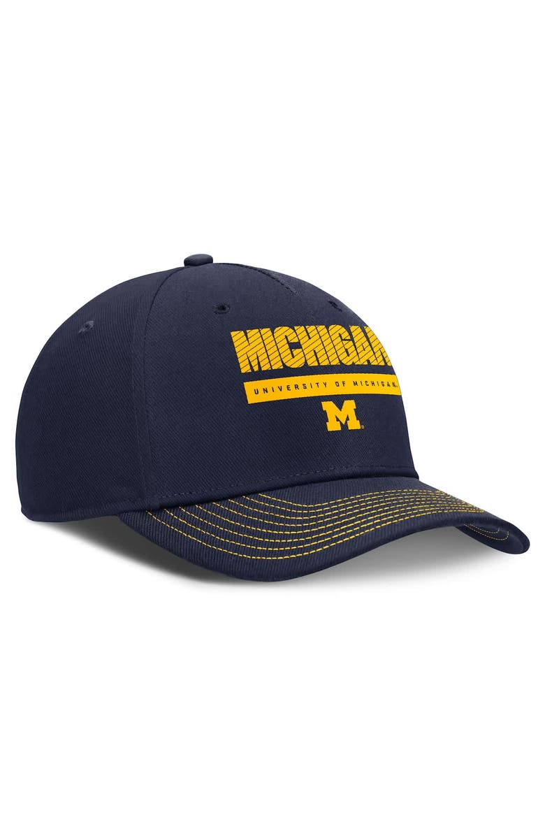 Jordan Brand Men's Jordan Brand Navy Michigan Wolverines Rise Adjustable Hat, Alternate, color, Navy