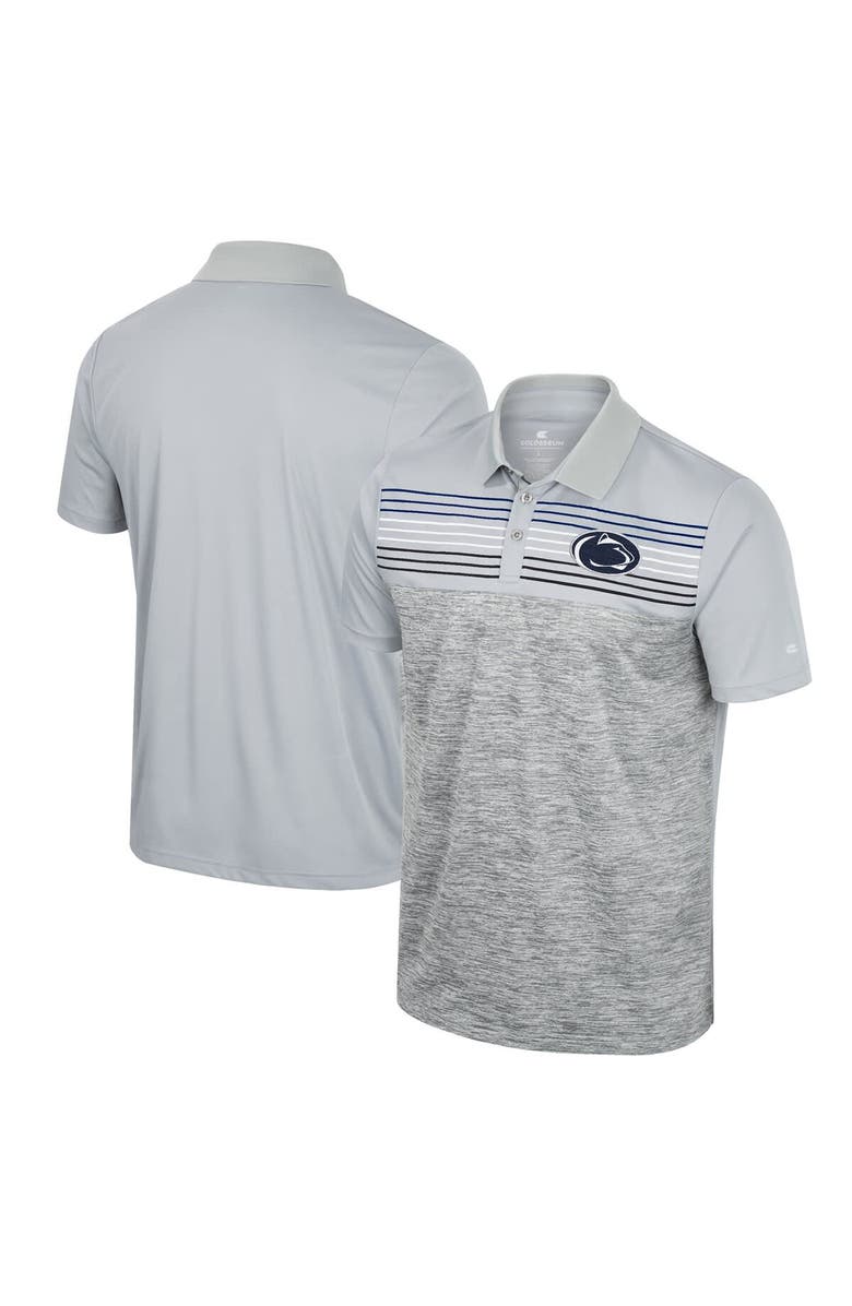 COLOSSEUM Men's Colosseum Gray Penn State Nittany Lions Cybernetic Polo, Alternate, color,
