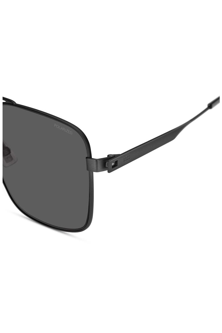 58mm Polarized Aviator Sunglasses, Alternate, color, MATTE RUTHENIUM BLACK