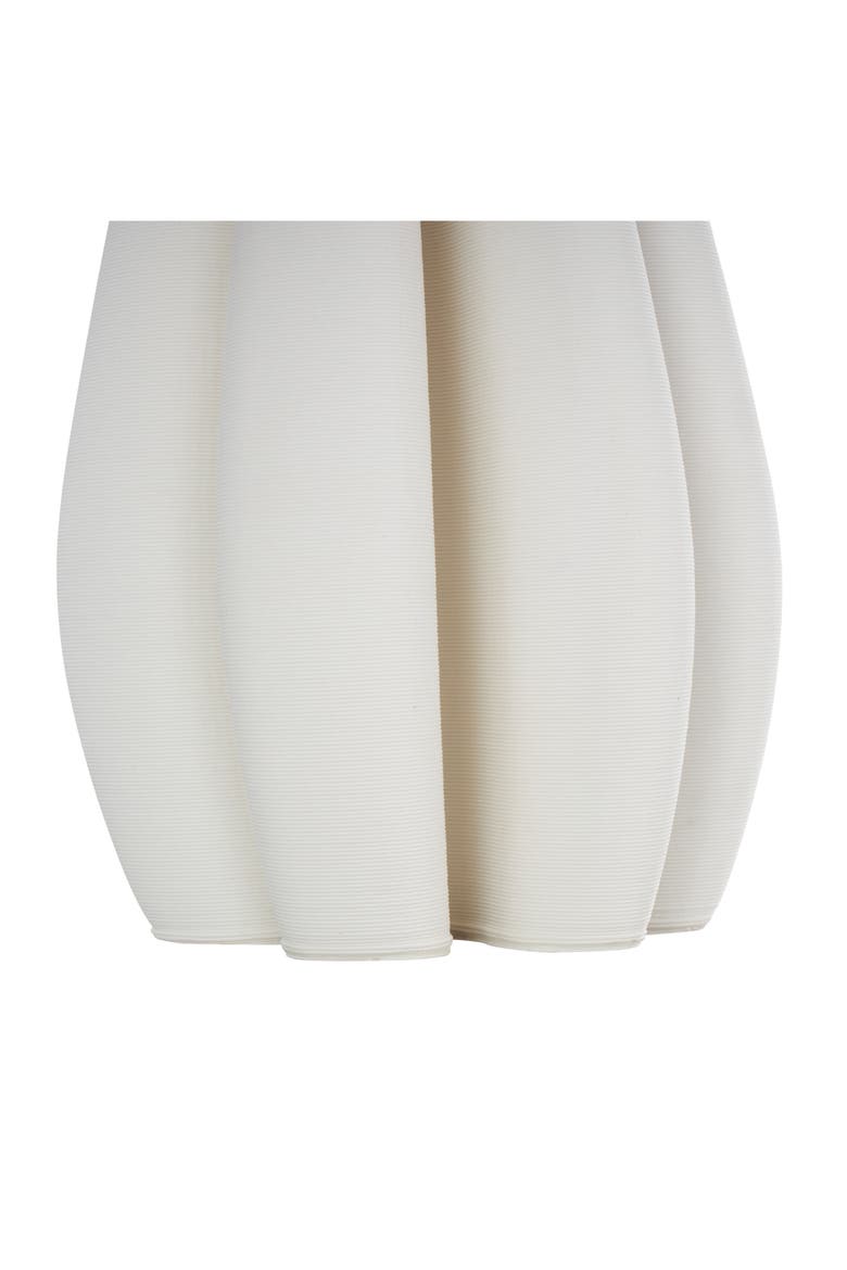 Fluted Ceramic Vase, Alternate, color, WHITE