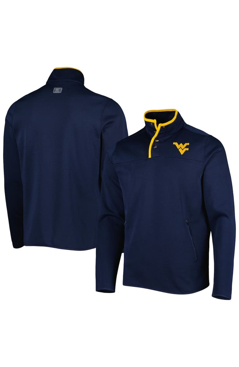 COLOSSEUM Men's Colosseum Navy West Virginia Mountaineers Rebound Quarter-Snap Jacket, Main, color,