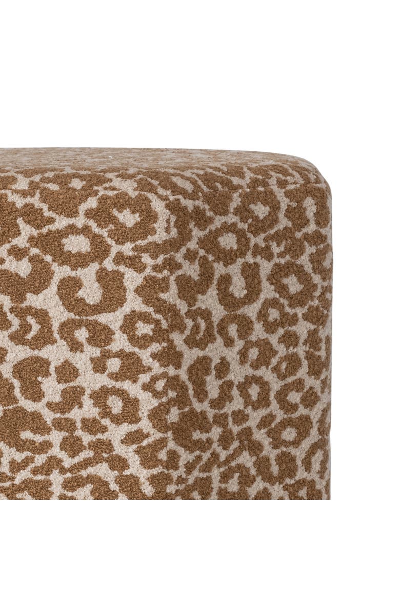 Stool / Ottoman with Base, Alternate, color, Brown