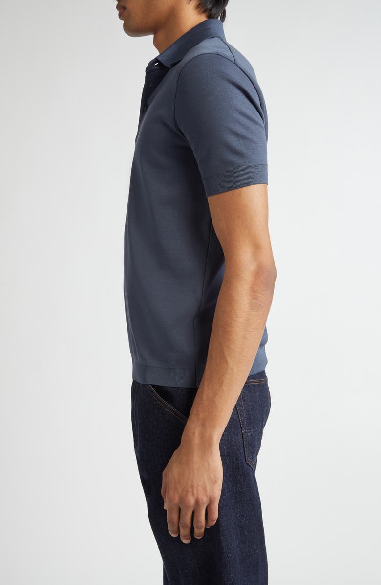 Herno Cotton Piqué Polo, Alternate, color, Blue