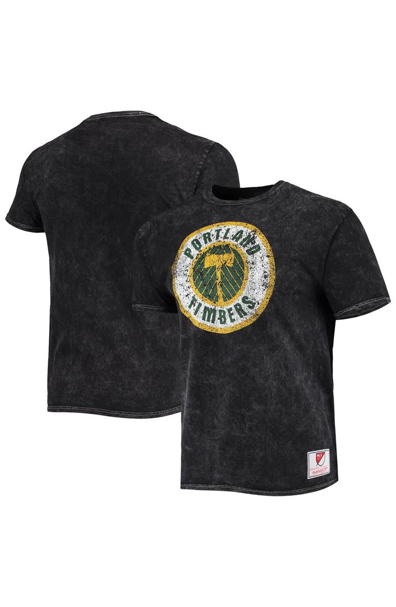 Mitchell & Ness Men's Mitchell & Ness Black Portland Timbers Since '96 Mineral Wash T-Shirt, Main, color, Black