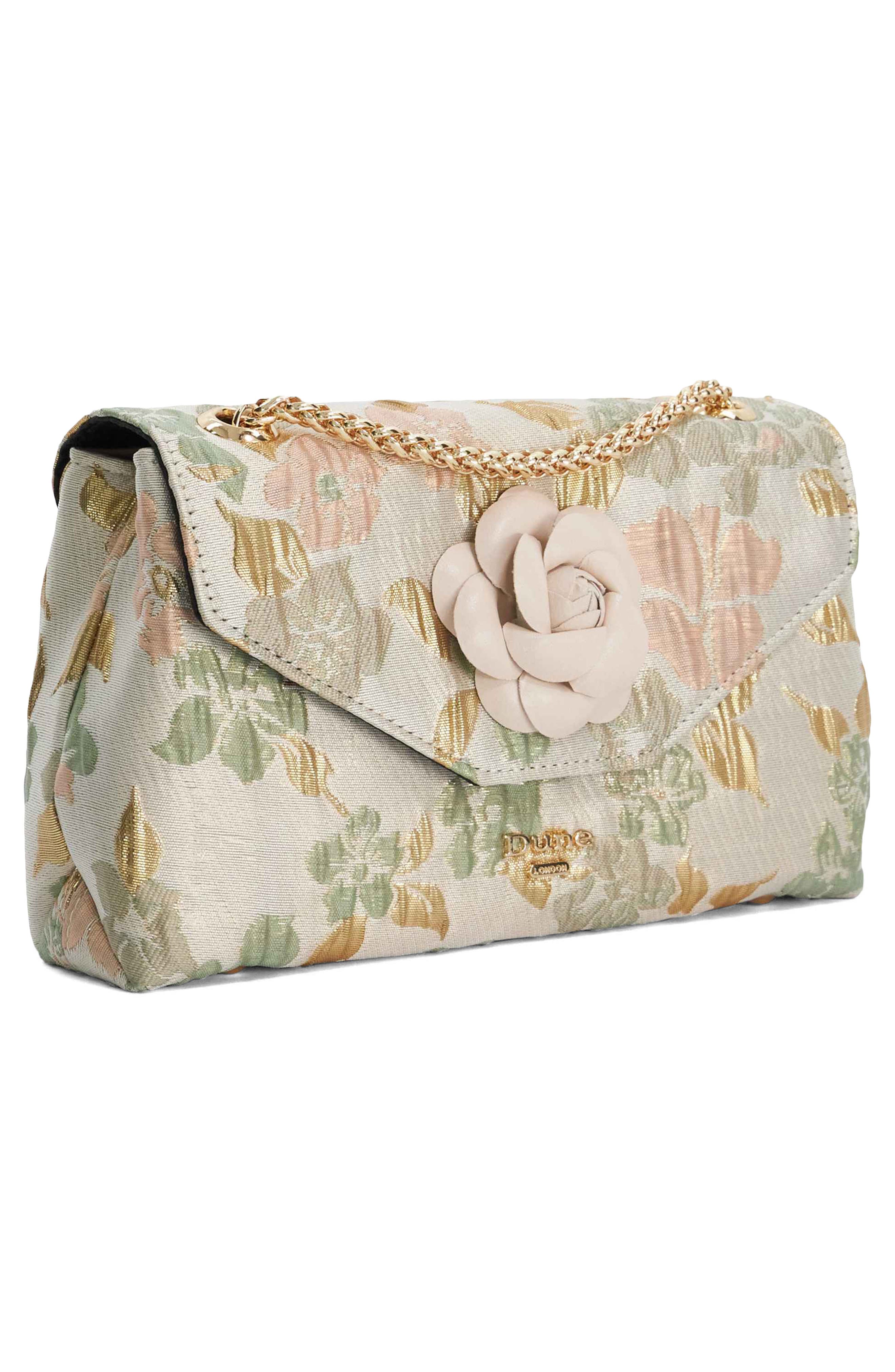 Erose Jacquard Flap Shoulder Bag, Alternate, color, BEIGE MULTI