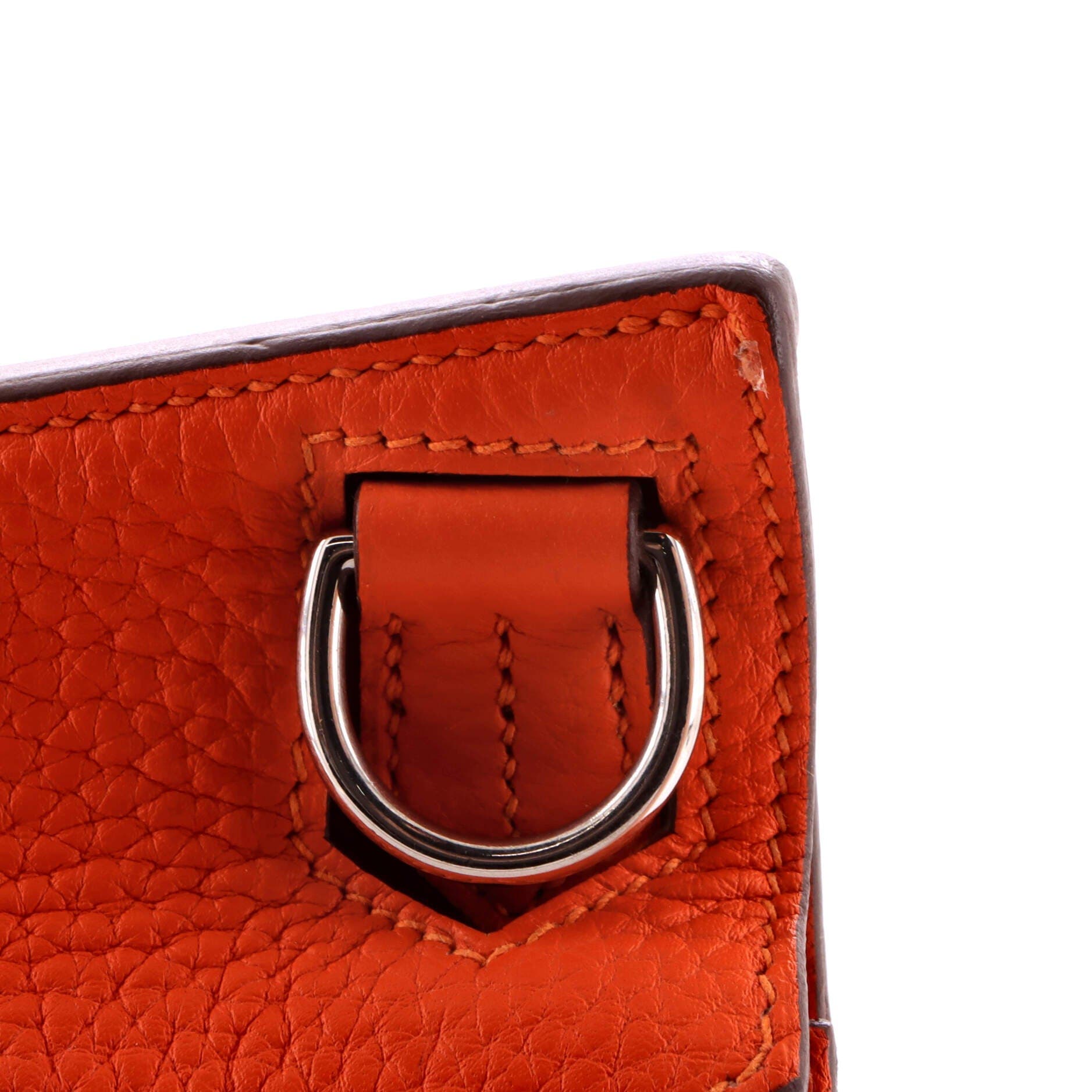 Pre-Owned Hermes Jypsiere Bag Clemence 28, Alternate, color, Feu