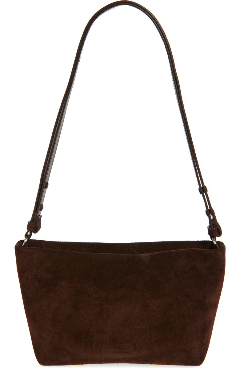 Proenza Schouler Bond Suede Shoulder Bag, Main, color, Chocolate