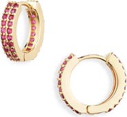 Panacea Crystal Pavé Huggie Hoop Earrings