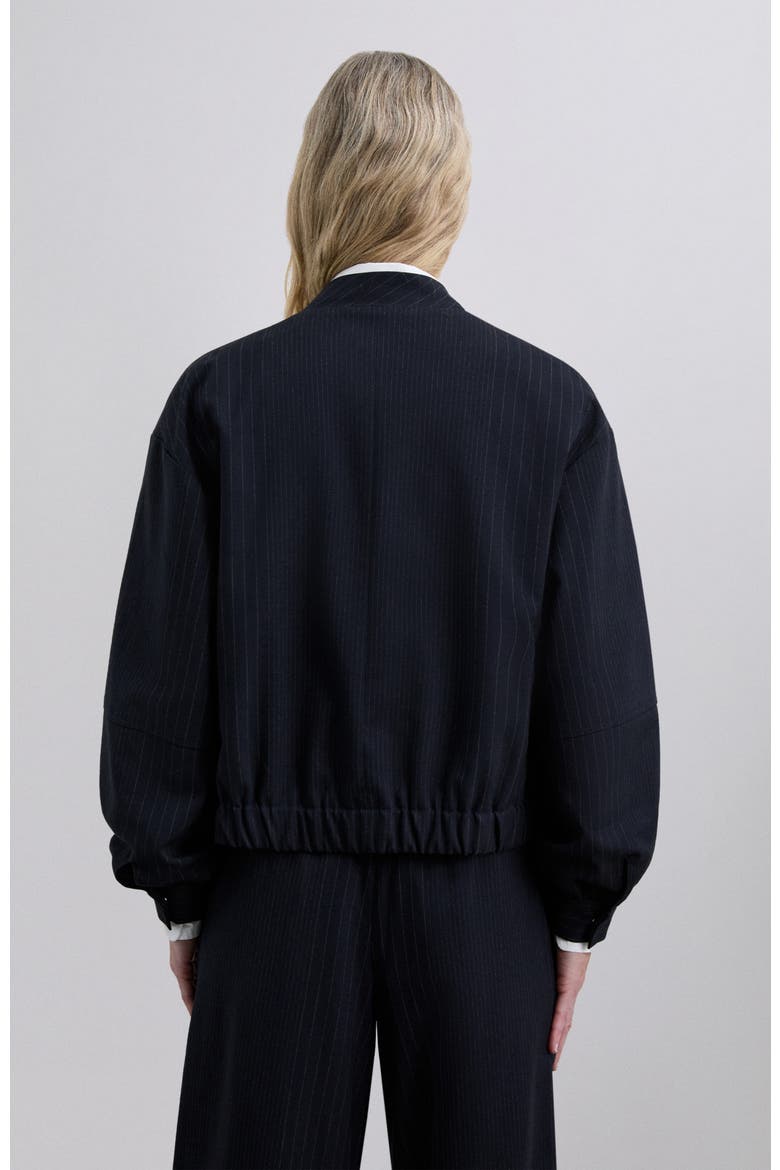 Beltpocketbomber Jacket, Alternate, color, Navystripes