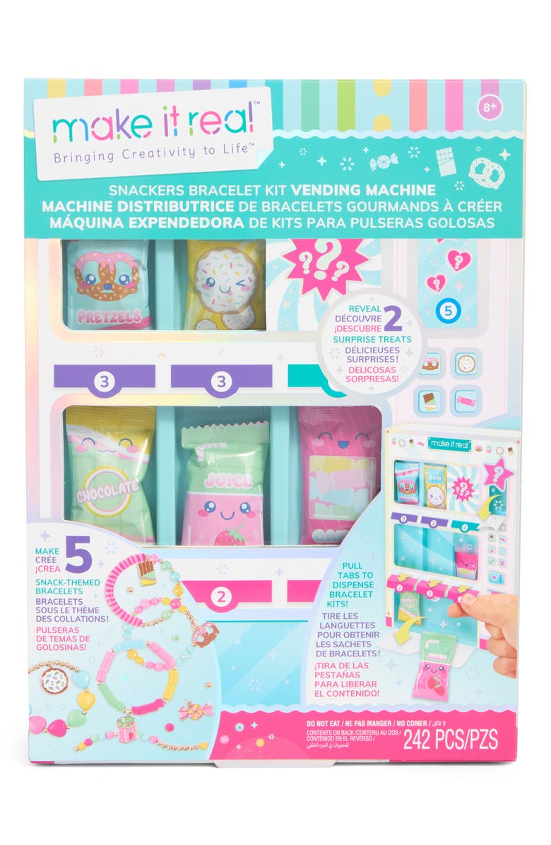 Make It Real Snackers Bracelet Kit Vending Machine, Main, color, Assorted/Multi