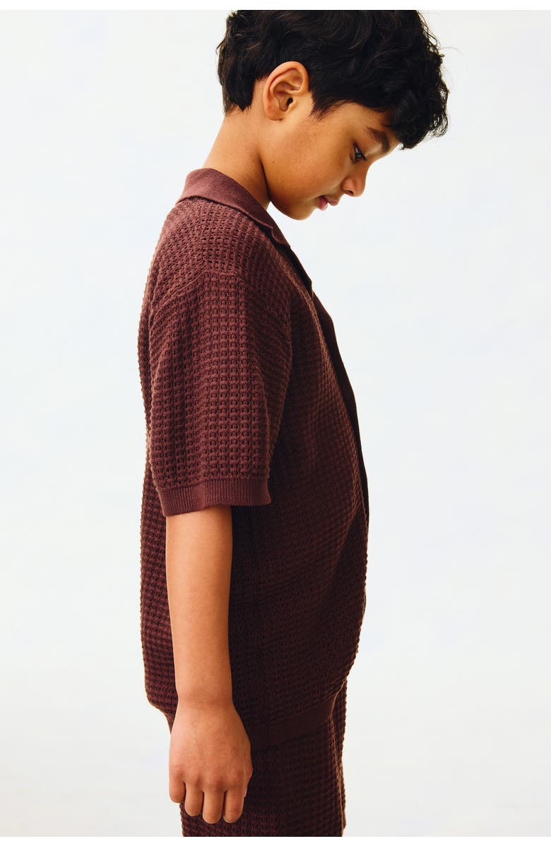 H&M 2-piece pointelle-knit cotton set, Alternate, color, Brown