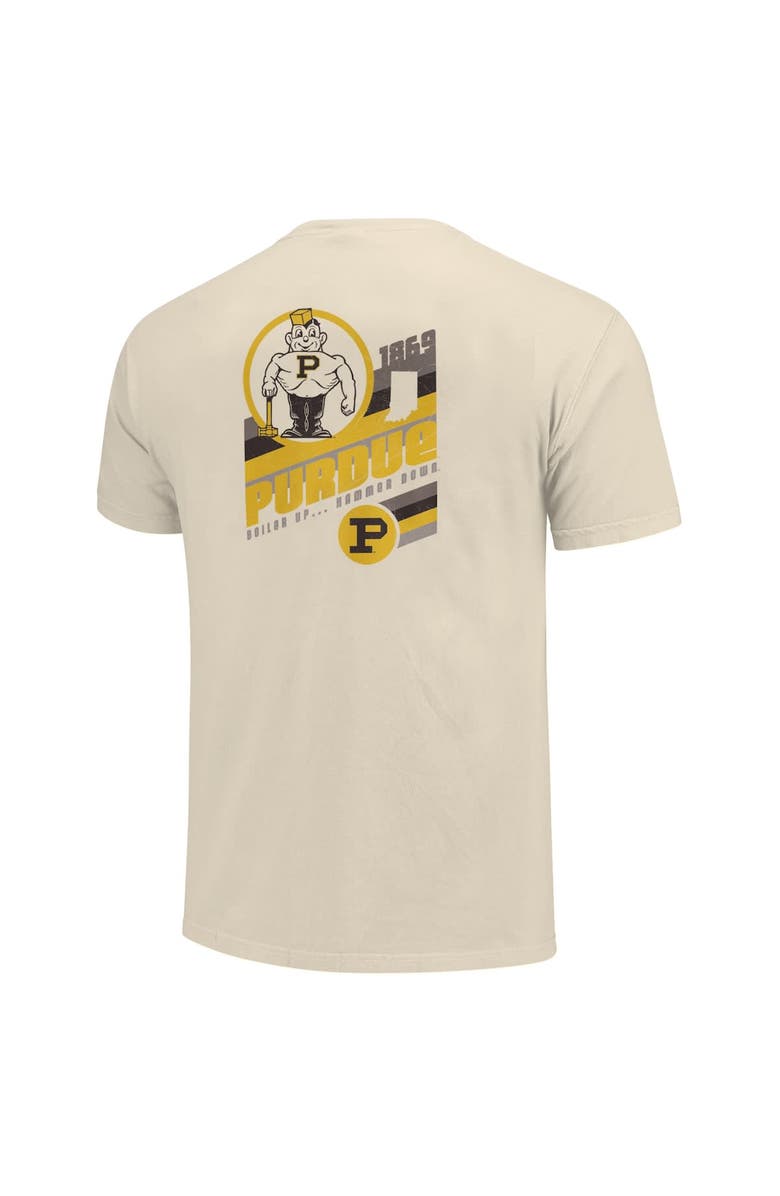 IMAGE ONE Men's Cream Purdue Boilermakers Vault Vintage Logo Comfort Colors T-Shirt, Alternate, color,