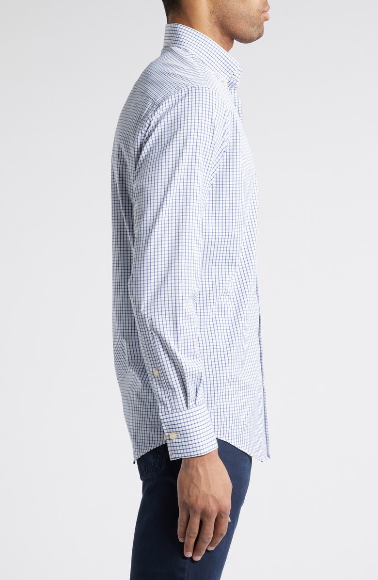 Peter Millar Hanford Performance Twill Button-Down Shirt, Alternate, color, Classic Navy