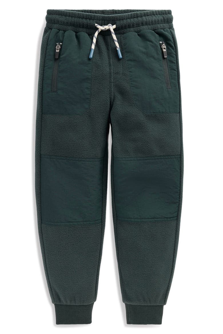 Kids' Warrior Knee Microfleece Joggers, Main, color, HUNTER GREEN