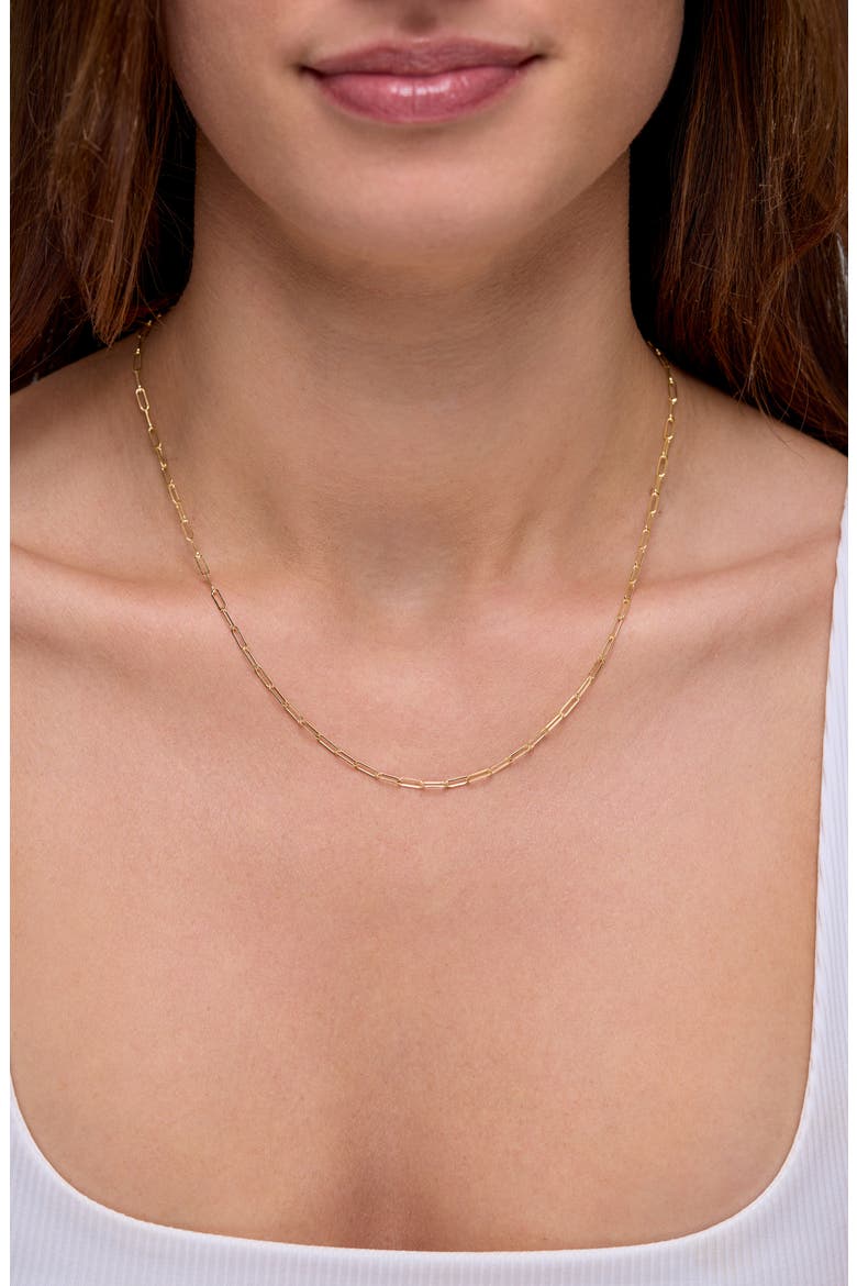 Ofira 14K Gold Paper Clip Chain Necklace (Nordstrom Exclusive), Alternate, color, 14K YELLOW GOLD