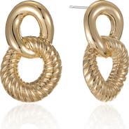 Ettika Double Circle Dangle Earrings