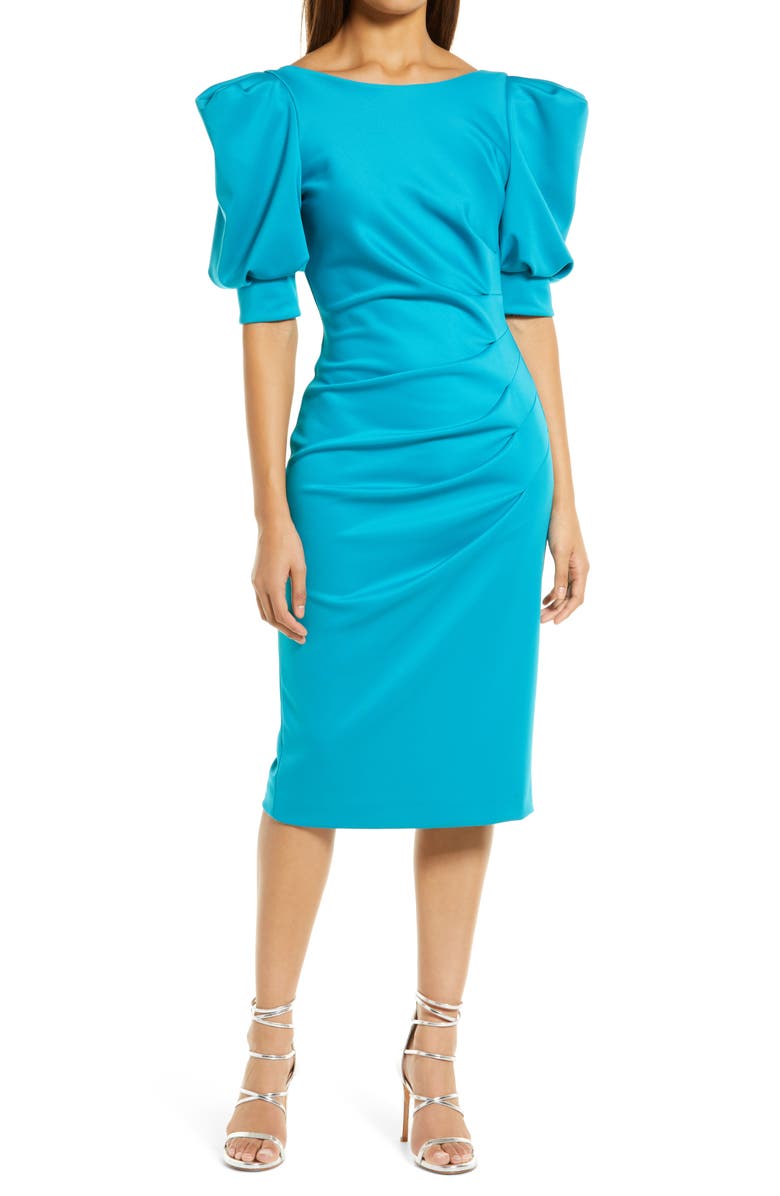 Black Halo Scuba Crepe Cocktail Dress, Main, color, 