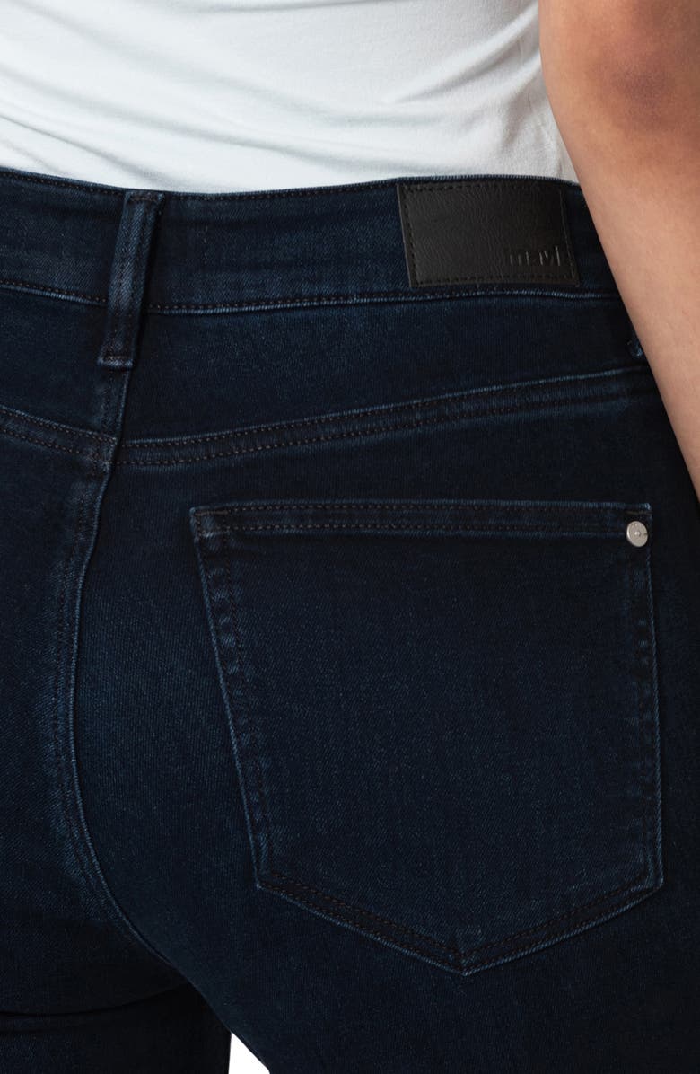 Mavi Jeans Kathleen High Waist Cuffed Slim Straight Leg Jeans, Alternate, color, Midnight Feather Blue