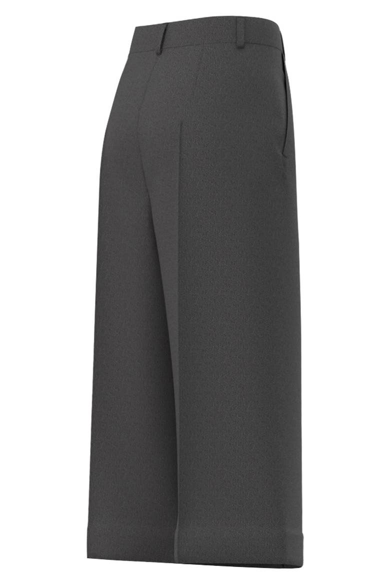 Ginnasta Pleated Wide Leg Culottes, Alternate, color, MELANGE DARK GREY