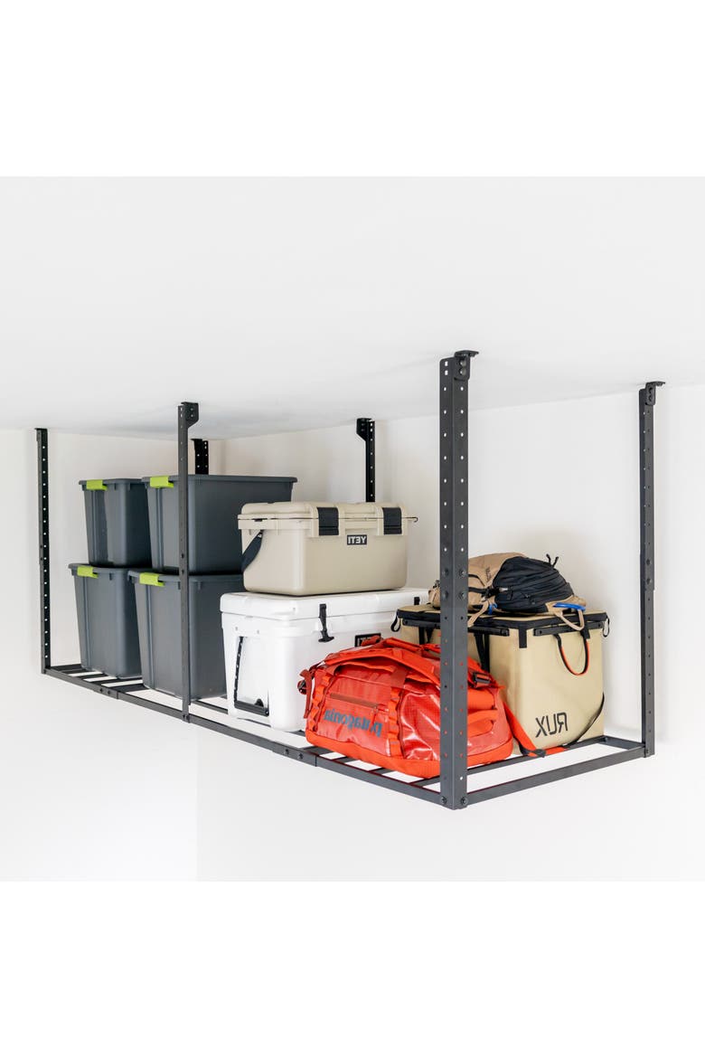 3' x 8' Faber Overhead Garage Shelving - Holds 700 lbs, Alternate, color, Black