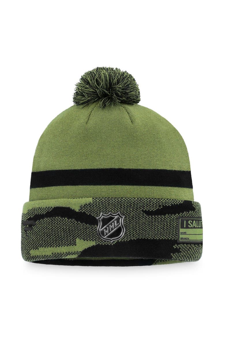 Men's Fanatics Branded Camo Ottawa Senators Military Appreciation Cuffed Knit Hat with Pom, Alternate, color, Camo