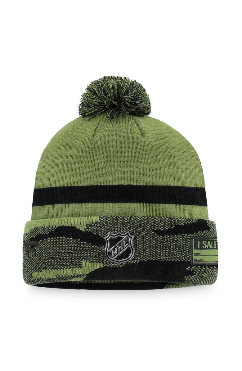 FANATICS Men's Fanatics Branded Camo Ottawa Senators Military Appreciation Cuffed Knit Hat with Pom, Alternate, color, Camo