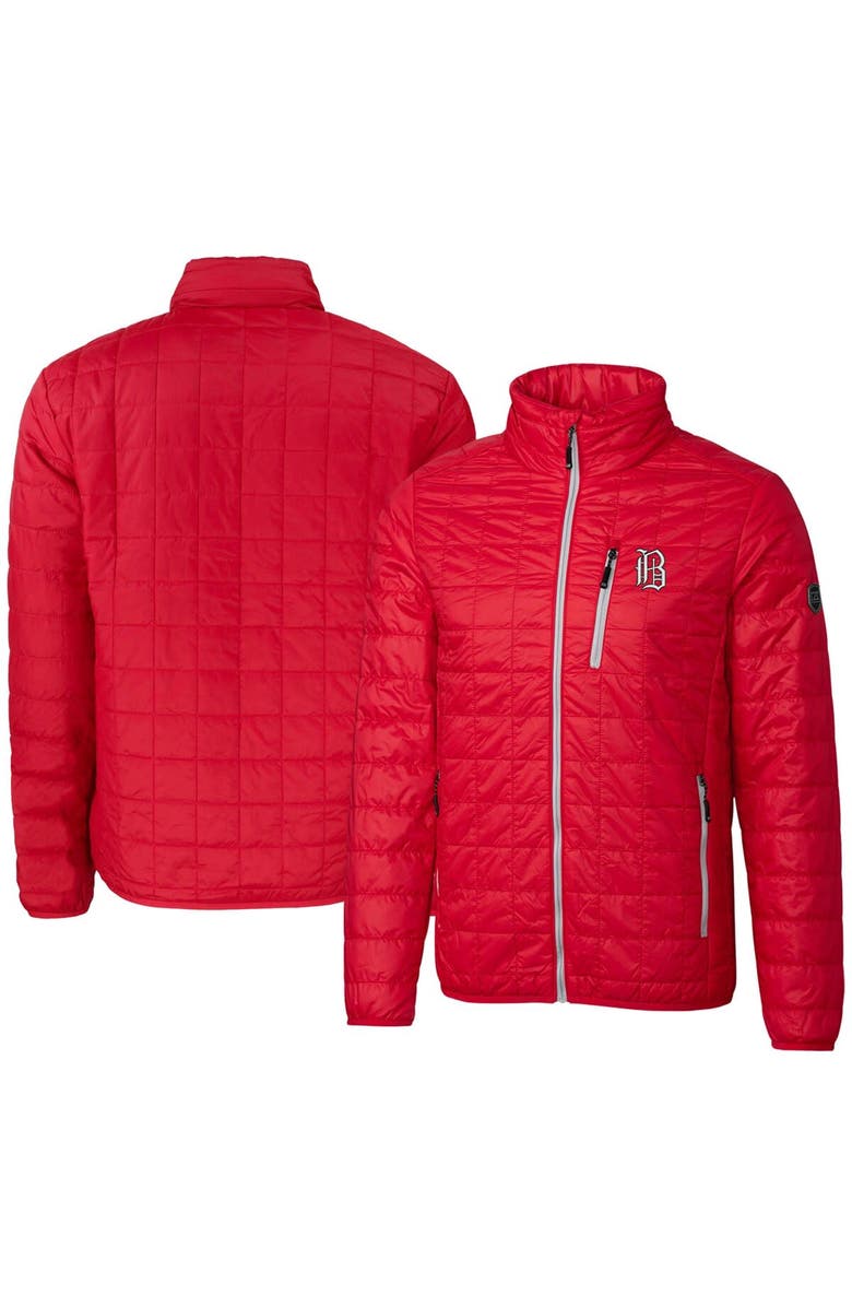 Cutter & Buck Men's Cutter & Buck Red Birmingham Barons Rainier PrimaLoft Eco Insulated Full-Zip Puffer Jacket, Main, color, 