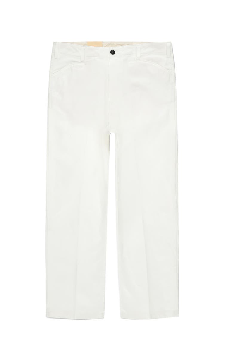 Fortela Ben Heavy Cotton Gabardine Chino Pants, Main, color, White