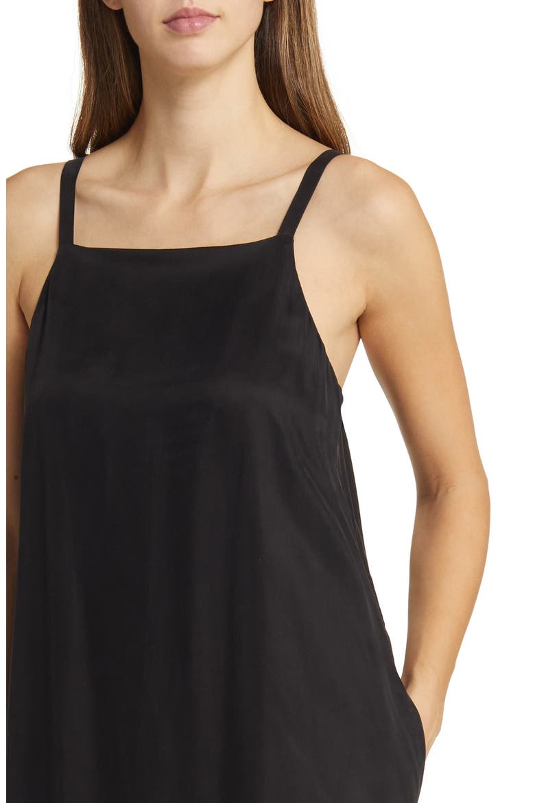 Pocket A-Line Maxi Dress, Alternate, color, BLACK